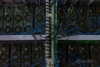 Modern cryptocurrency mining farm with optimized cooling systems
